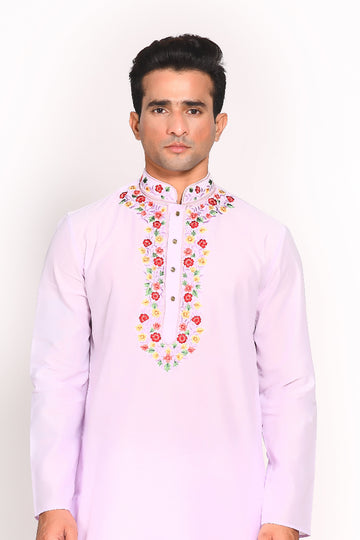 Sky Blue Yoke Embroidery Kurta