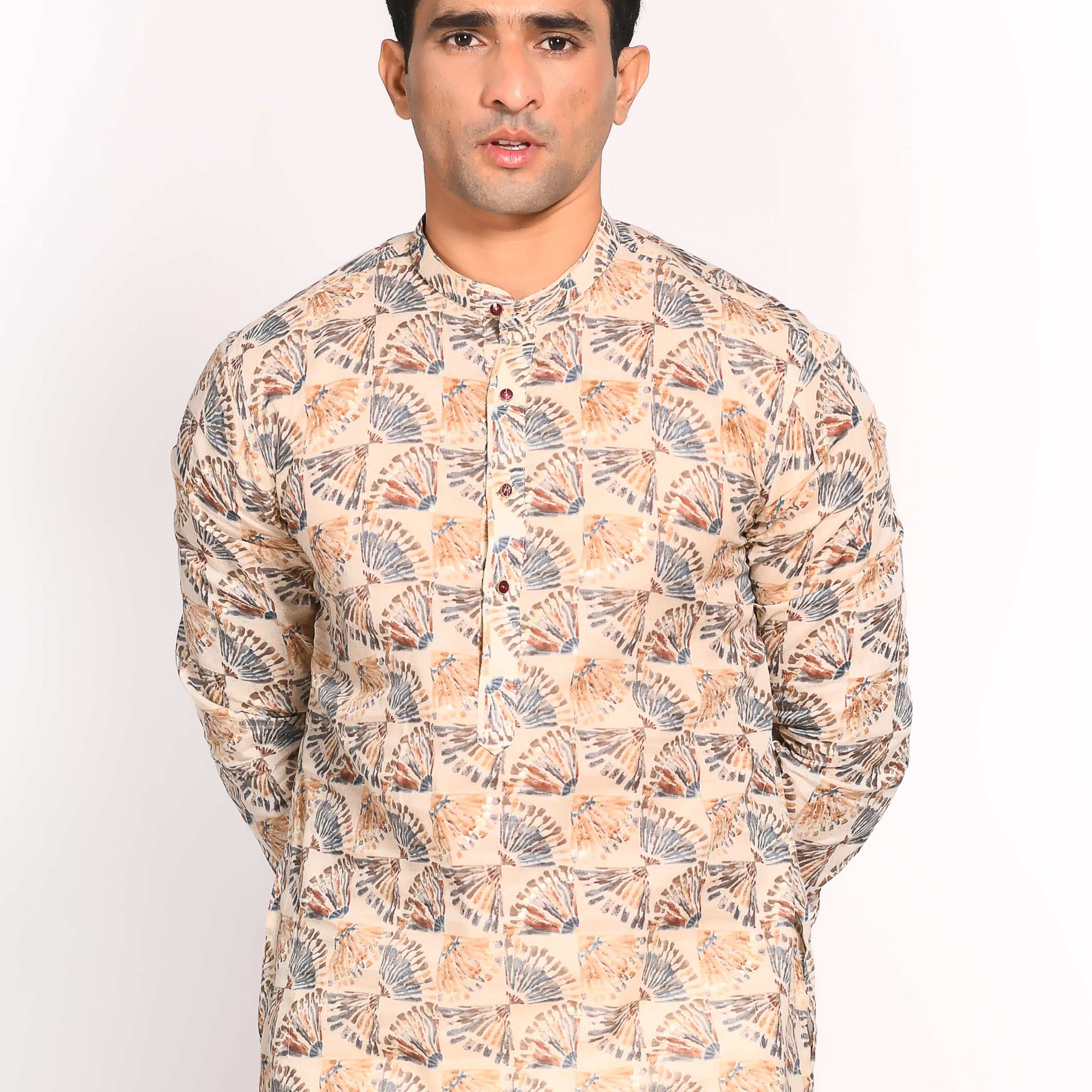 Introducing our Muslin Digital Print Kurta, specially designed for maximum comfort and ease. Crafted from breathable muslin, this kurta is highly recommended for the warmer months, ensuring you stay cool and stylish, whether it’s a festive occasion or a casual day out. The slim fit cut and elegant digital print bring together tradition and modernity, making this a versatile piece for any occasion.