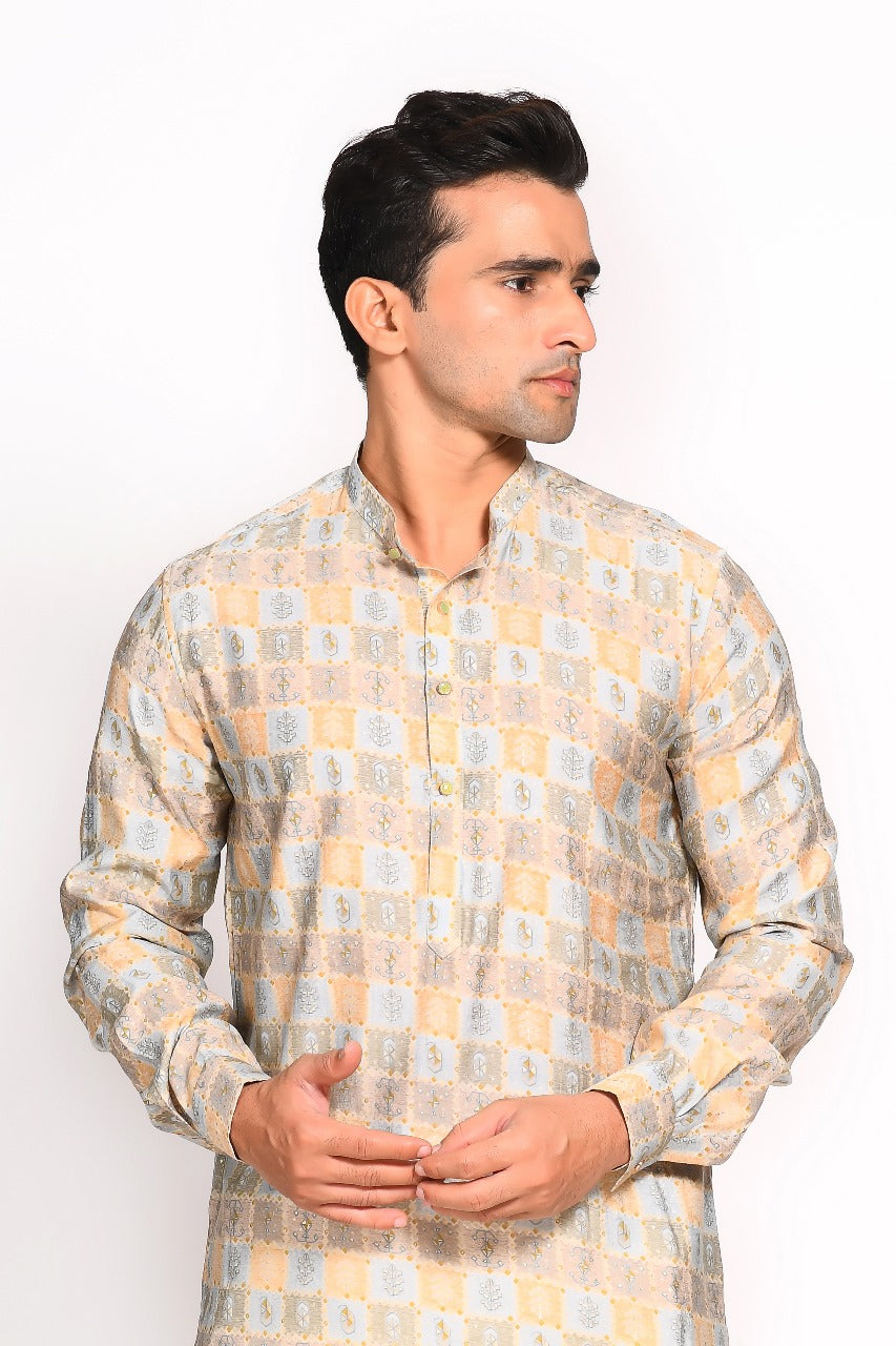 Introducing our Digital Print Kurta, specially designed for maximum comfort and ease. Crafted from breathable Muslin fabric, this kurta is highly recommended for the warmer months, ensuring you stay cool and stylish, whether it’s a festive occasion or a casual day out. The slim fit cut and elegant digital print bring together tradition and modernity, making this a versatile piece for any occasion.
