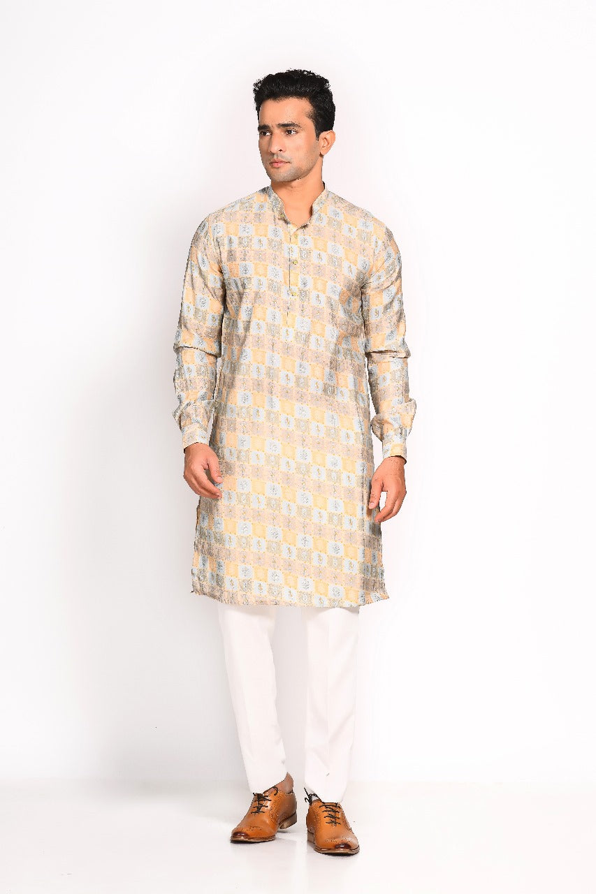 Introducing our Digital Print Kurta, specially designed for maximum comfort and ease. Crafted from breathable Muslin fabric, this kurta is highly recommended for the warmer months, ensuring you stay cool and stylish, whether it’s a festive occasion or a casual day out. The slim fit cut and elegant digital print bring together tradition and modernity, making this a versatile piece for any occasion.
