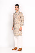 Introducing our Muslin Digital Print Kurta, specially designed for maximum comfort and ease. Crafted from breathable muslin, this kurta is highly recommended for the warmer months, ensuring you stay cool and stylish, whether it’s a festive occasion or a casual day out. The slim fit cut and elegant digital print bring together tradition and modernity, making this a versatile piece for any occasion.