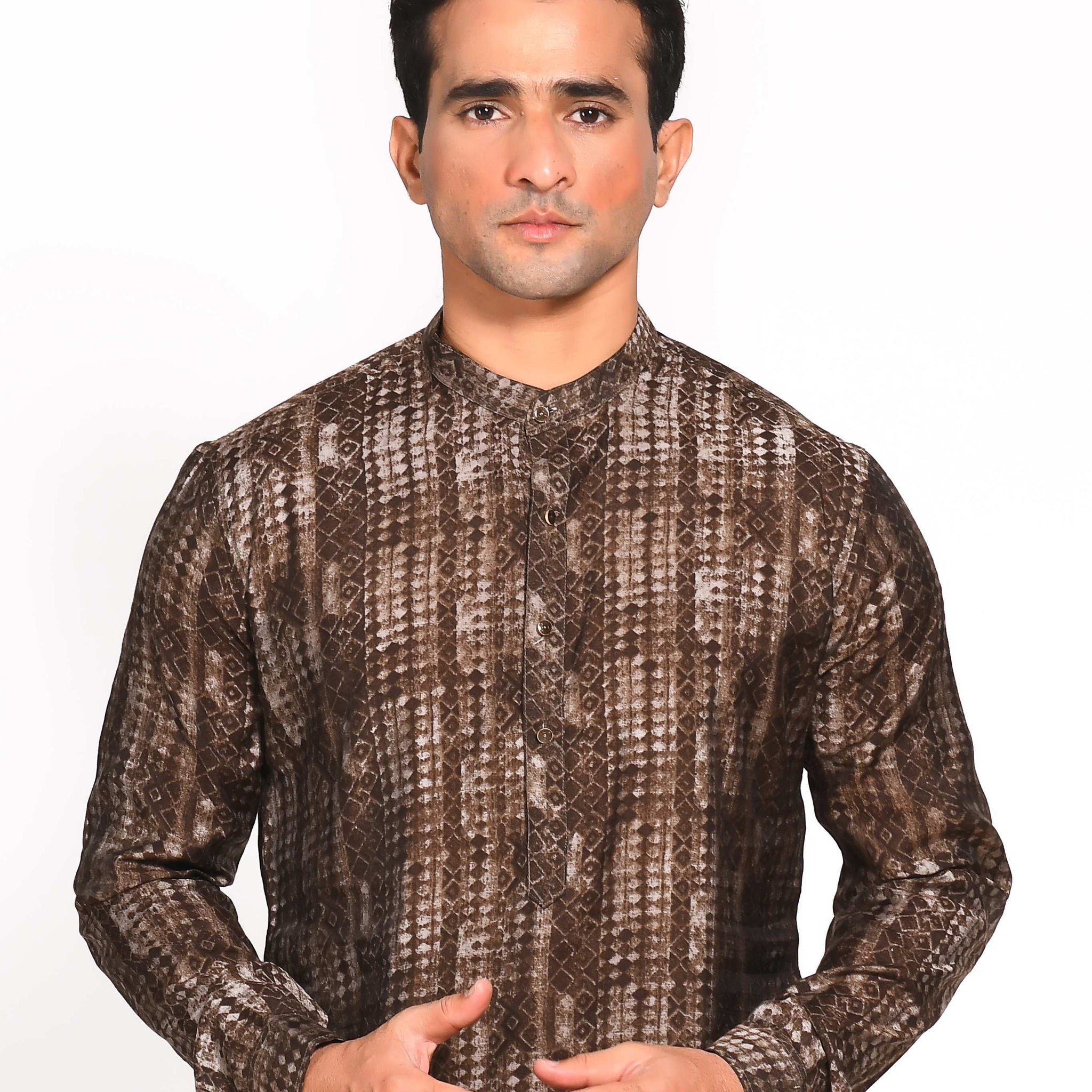 Introducing our Digital Print Kurta, specially designed for maximum comfort and ease. Crafted from breathable Muslin, this kurta is highly recommended for the warmer months, ensuring you stay cool and stylish, whether it’s a festive occasion or a casual day out. The slim fit cut and elegant digital print bring together tradition and modernity, making this a versatile piece for any occasion.