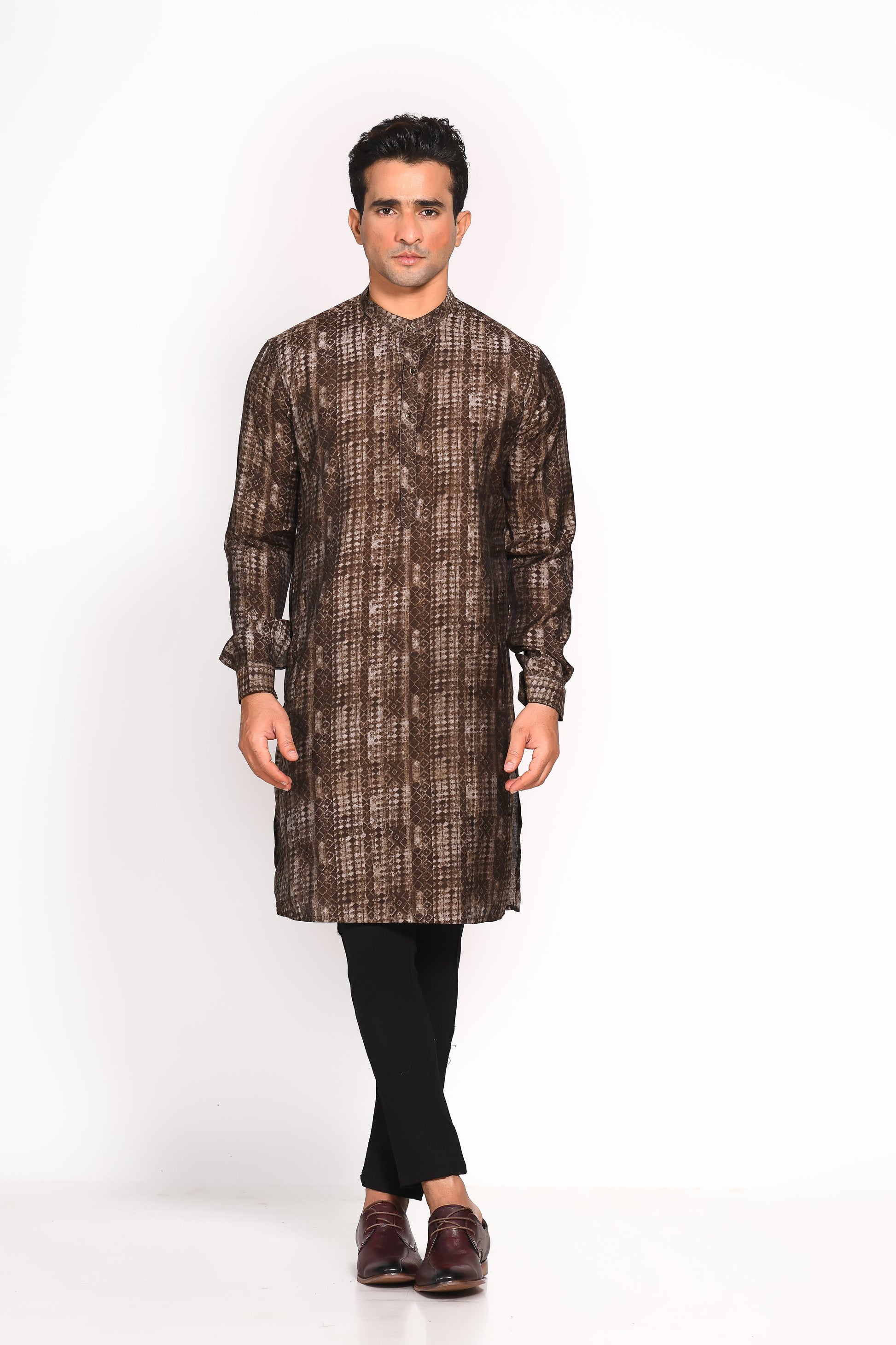 Introducing our Digital Print Kurta, specially designed for maximum comfort and ease. Crafted from breathable Muslin, this kurta is highly recommended for the warmer months, ensuring you stay cool and stylish, whether it’s a festive occasion or a casual day out. The slim fit cut and elegant digital print bring together tradition and modernity, making this a versatile piece for any occasion.