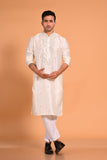 Off White  Real Mirrorwork Kurta