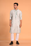 Sage Green Real Mirrorwork Kurta